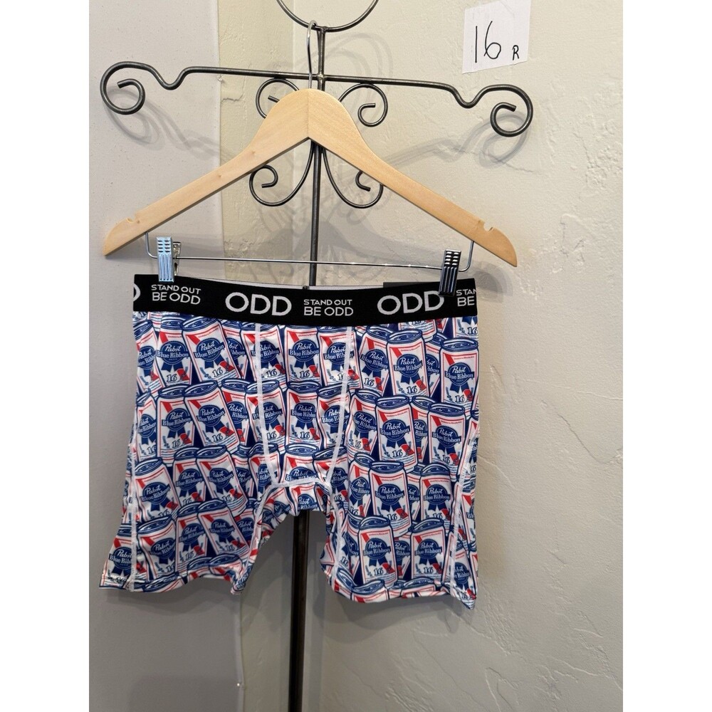 ODD Sox x Pabst Blue Ribbon Boxer Briefs Men’s Large NWT Beer Can Print
